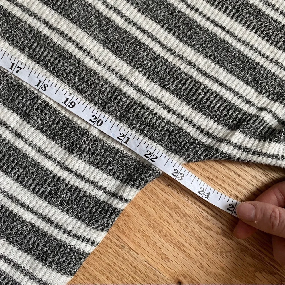 Lularoe Gray White Striped Cardigan Small